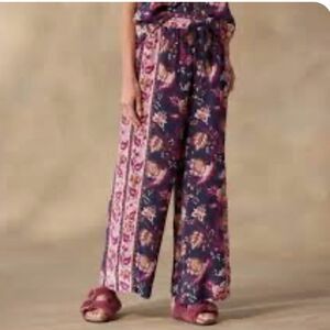 Sundance Blossom And Beauty Pajama Bottoms lightweight PJ bottoms, Small, NWT